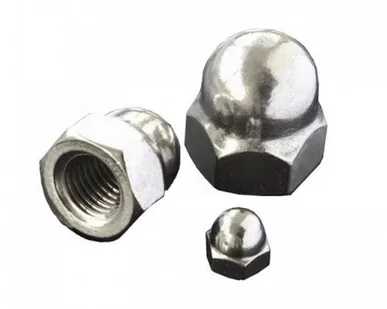 фото Гайки колпачковые оцинкованные, КНР, DIN 1587 М12, 100 шт.