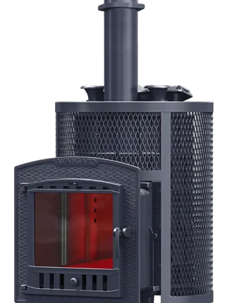 Фото №0 Печь для бани GFS Авангард Ураган 25П2С ЗК круглая чугунная