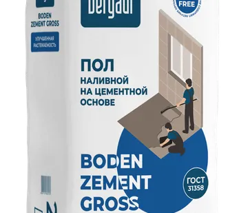 фото Пол наливной Bergauf BODEN ZEMENT GROSS, 25 кг