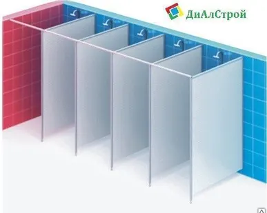 фото Душевая перегородка из сотового поликарбоната 16 мм