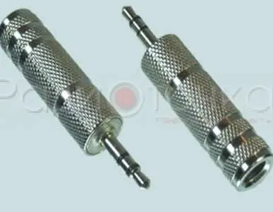 фото Переходник штекер 3,5мм на гнездо 6,3мм стерео (метал. JD-W8084 B)