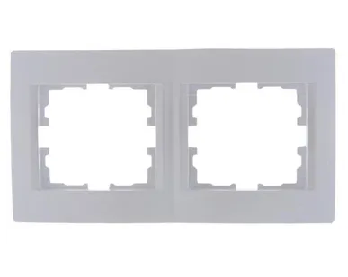 фото Рамка 2-м Karina горизонт. жемчуж./бел. перламутр LEZARD 707-3000-147