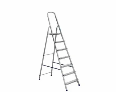 фото Стремянка металлическая 7 ступеней, алюминиевая Ам707 Алюмет