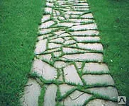 фото Песчаник рыже-серый 7 см. рваный пластованный. Размер L 15-75 навалом