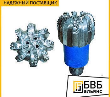 фото Долото буровое PDC алмазное 112мм 3 лопасти З-63,5