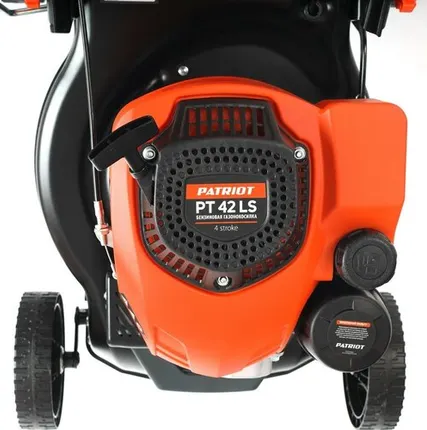 Фото №0 Бензиновая газонокосилка PATRIOT PT 42 LS 3.5 л.с., 3.5 л.с., 41 см, черный