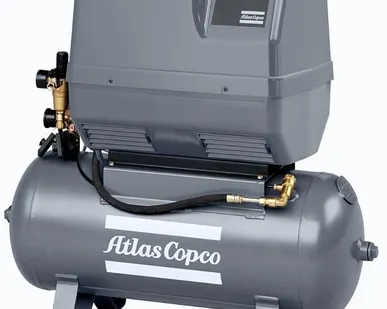 фото Поршневой компрессор Atlas Copco LFx 1,0 1PH на тележке с ресивером