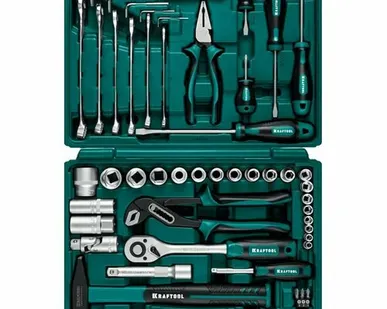 фото Набор бит и торцевых головок Kraftool 27976-H66, 66 предм., зелeный, 1 уп.