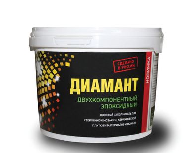 фото Эпоксидная затирка Диамант белый цвет 2.5 кг