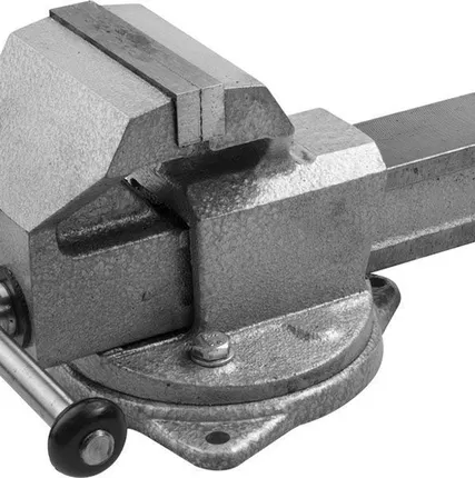 Фото №0 Тиски слесарные ЗУБР "ЭКСПЕРТ" с поворотным основанием, 125мм