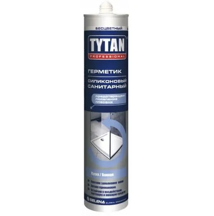 Фото №0 Герметик Tytan Professional силиконовый санитарный бесцветный 280 мл.