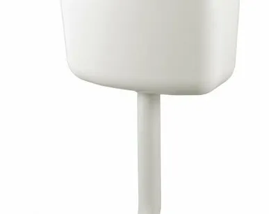 фото Бачок Технопарк пластиковый среднерасполож. без полки с креплением на стену и трубой (арт. 18)