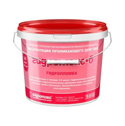 Фото №0 Гидротэкс-Б гидроизоляция(гидропломба),6 кг