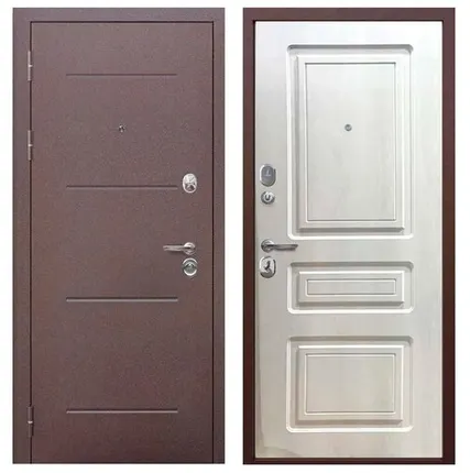 Фото №0 Дверь входная Толстяк (Ferroni) металл/МДФ, Медный антик/Белый ясень 2050х960мм, ЛЕВАЯ