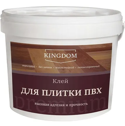 Фото №0 Клей для плитки ПВХ акриловый KINGDOM Premium, 3,5кг