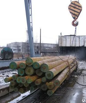 Фото №0 Опора ЛЭП деревянная пропитанная 8.5