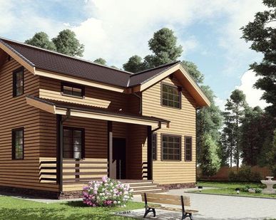 фото Каркасный дом 7*9,5 м. Проект силового каркаса 16ЖЗ02-ДМ-7Х9.5-130