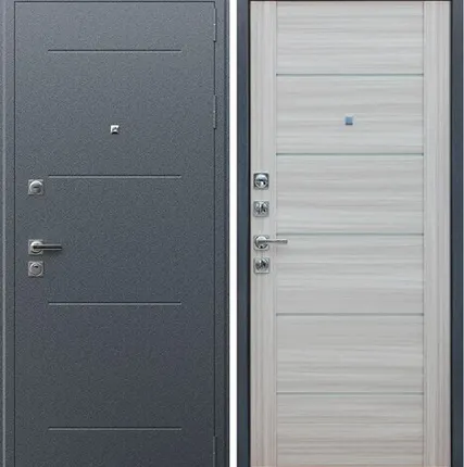 Фото №0 Входная дверь Техно XN-99 букле графит-модерн сандал белый АСД