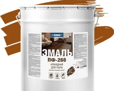фото Эмаль ПФ-266 желто-коричневая PROREMONTT Лакра 20кг