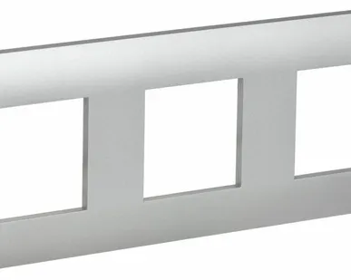 фото SKANDY Рамка 3-местная SK-F03S серебряный IEK