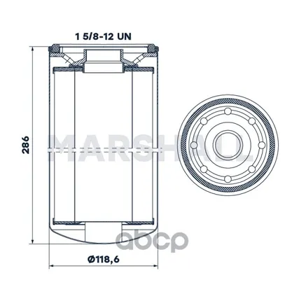 Фото №0 Фильтр топливный MARSHALL - MF553500 MARSHALL арт. MF553500