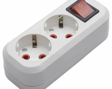 фото Колодка 2-х местн., с з/к с выкл. 250В, 16А, IP20 (дл...