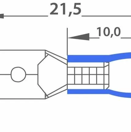 Фото №5 Клемма плоская изол. (штекер) (VM 2-250) REXANT 08-0333