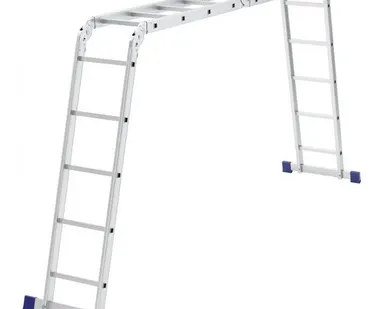 фото Лестница шарнирная алюминиевая, 2х4+2х5// Сибртех Россия