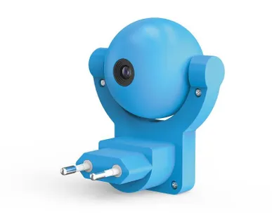 фото Светильник розеточный с фиксированной проекцией и датчиком освещ. 0.5Вт син. 1/100 Gauss DIY0033