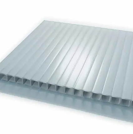 Фото №0 Сотовый поликарбонат "Kinplast" 10 мм молочный (белый, опал)