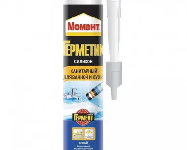 фото Герметик МОМЕНТ силиконовый санитарный 280 мл. белый