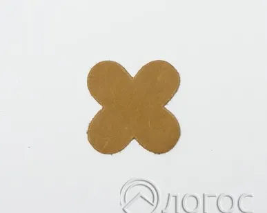 фото Заплатки декор.пришивн. кожа И 15 "цветок", бежевый, бежевый