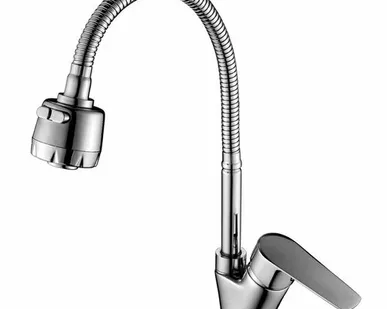 фото Дисма Смеситель для кухни Rossinka одноручный (35 мм), с гибким изливом, хром S35-26