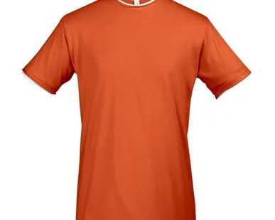 фото Футболка мужская с контрастной отделкой MADISON 170, оранжевый/белый