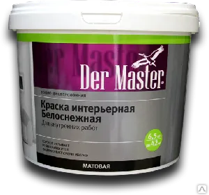 фото Водоэмульс. краска Der Master 13кг интерьерная моющ.