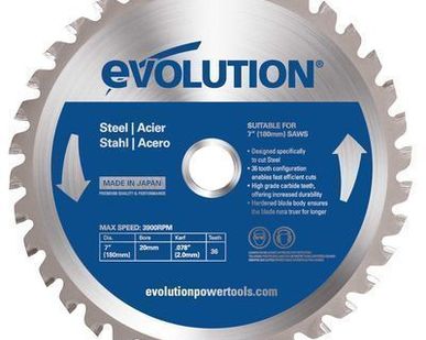 фото Диск Evolution EVOBLADE180 180х20х2,0х36 по стали.