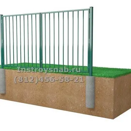 Фото №0 Ворота с калиткой - серия «Решетка»