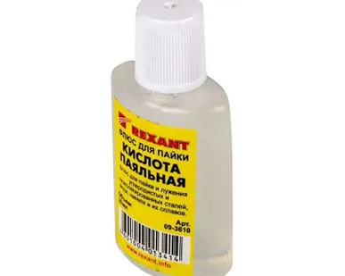 фото Флюс для пайки "Паяльная кислота" 30мл (уп.10шт) Rexant 09-3610
