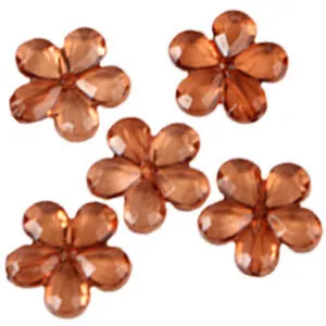 Фото №0 Декоративные бусины Цветы янтарь 2,1см 20шт