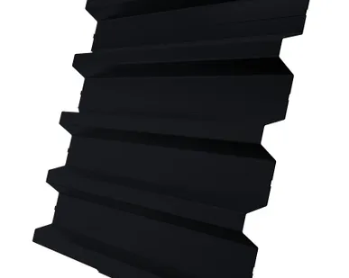 фото Профнастил H60R Grand Line 0,5 PurLite Мatt RAL 9005 черный