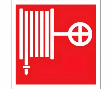 фото Плакат ПВХ-пластик 200х200 мм, символ "Пожарный кран"...