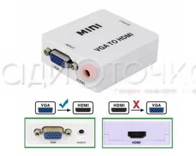 фото Конвертер VGA->HDMI (Video + Audio L/R, 720P-1080P)