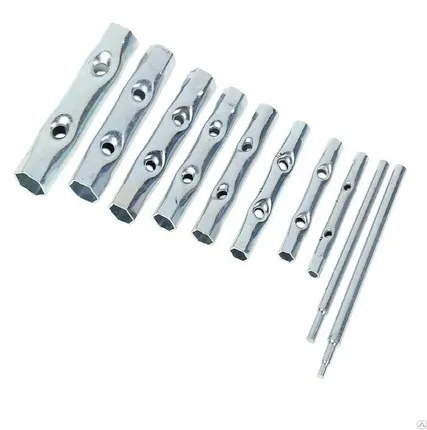 Фото №0 Набор ключей-трубок торцевых 6 х 22 мм, вороток, оцинкованные, 10 шт SPARTA