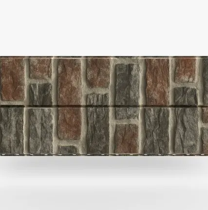 Фото №0 Сайдинг Металлический сайдинг «Евробрус» покрытие камень BEST Россия, 0.45-0.5 мм