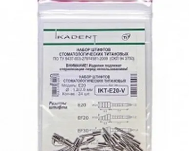 фото Штифты титан внутрикан D 2,5/1,2мм 24шт №IKT-E20-V