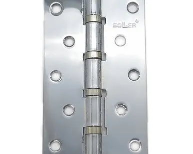 фото Петля дверная прямая 5" SOLLER хром (сталь 120*70*2,5)