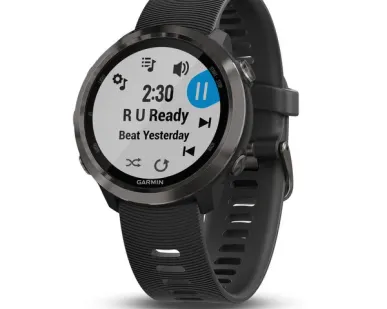 фото Часы Garmin Forerunner 645 Music серые с черным ремешком
