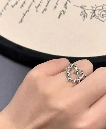 Фото №0 Кольцо "Готическое сердечко" регулируемое