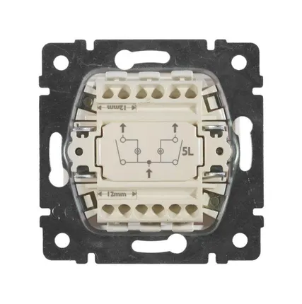 Фото №7 Выключатель 2-кл. СП Valena 10А IP31 250В с зел. подсветкой механизм бел. Leg 774428