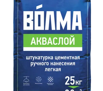 фото Штукатурка цементная Волма Акваслой 25 кг